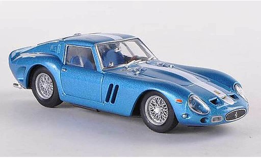 Ferrari 250 GTO 1962 1/43 Brumm met blauw (witer strepen) Chinetti Motors modelauto