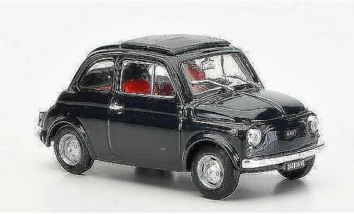 Fiat 500 R 1/43 Brumm blauw geslotenes vouwdak 1972 modelauto