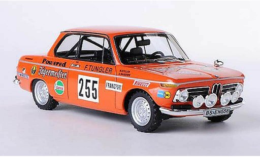 Bmw 2002 ti 1/43 Neo No.255 Jegermeister W.Stiller / A.Wagener Rally Monte Carlo 1973 modelauto