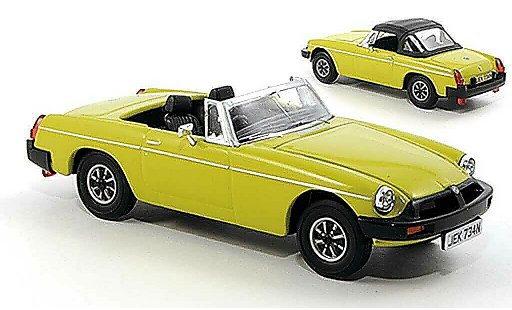 MG B Base 1/43 Vanguards geel-groen RHD modelauto