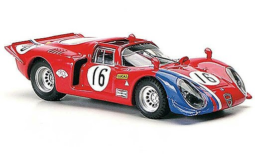 Alfa Romeo 33.2 spyder 1/43 Best 1969 No.16 Pilette / Slotemaker Ring 1969 modelauto