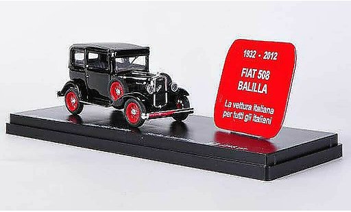 Fiat 508 Balilla 1/43 Rio zwart 80. Jahrestag - 1932 / 2012 modelauto