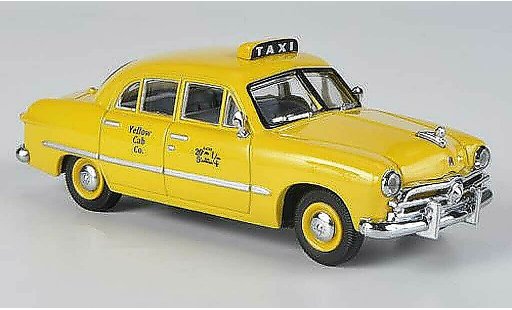 Ford Custom Taxi 1/43 American Heritage Models 4-portes Sedan Yellow Cab Co. geel modelauto