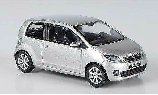 Skoda Citigo 3 portes 1/43 Abrex grijs Brilliant 3- 2012 modelauto