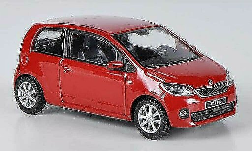 Skoda Citigo 3 portes 1/43 Abrex rood 3-Turer 2012 modelauto
