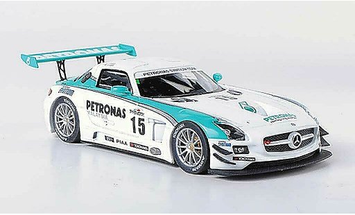 Mercedes SLS GT3 1/43 Ebbro AMG No.15 Petronas Syntium T.Kataoka / F.Hairuman / B.Schneider 12h Merdeka 2011 modelauto