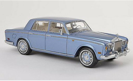 Rolls Royce Silver Shadow Base 1/43 Neo -blauw LHD limitee edition 300 piece 1974 modelauto