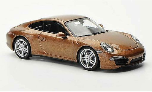 Porsche 911 Carrera 4 1/43 Minichamps bruin 2012 modelauto