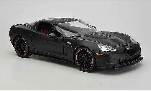 Chevrolet Corvette Coupe 1/18 Jada Toys C6 mat zwart/zwart 2009 modelauto
