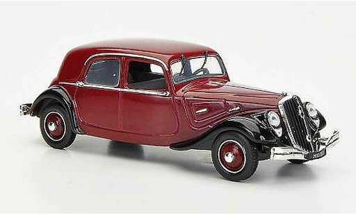 Citroen Traction 22 1/43 Nostalgie Sedan rood/zwart 1934 modelauto
