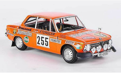 Bmw 2002 ti 1/43 Trofeu No.255 Jagermeister Stiller/Wagener Rally Monte Carlo 1973 modelauto