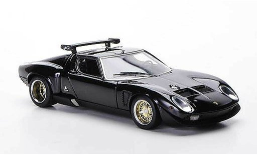 Lamborghini Miura Jota 1/43 FrontiArt SVR zwart 1972 modelauto