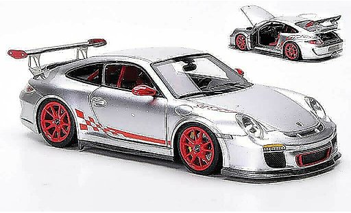 Porsche 911 GT3 RS 1/43 FrontiArt 2010 grijs/rood modelauto