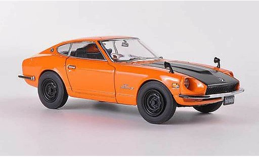 Nissan Fairlady Z Z432 1/43 Ebbro oranje/matzwart RHD 1969 modelauto