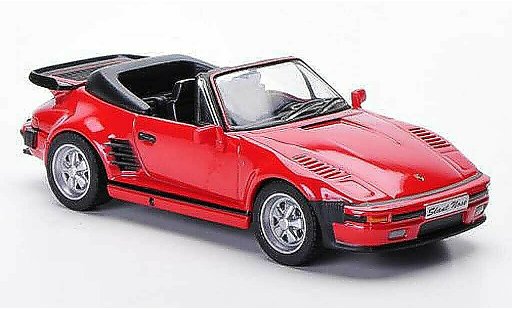 Porsche 911 Cabriolet 1/43 Solido Carrera Flatnose rood 1989 modelauto