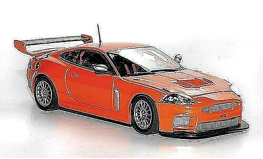 Jaguar XKR GT3 1/43 Minichamps Street oranje 2008 modelauto
