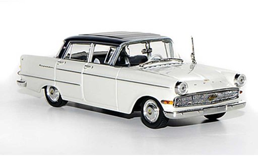 Opel Kapitan P2.6 1/43 Minichamps wit/blauw 1959 modelauto
