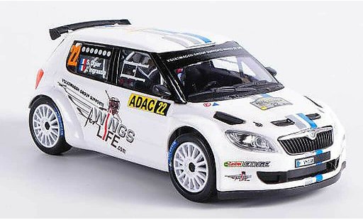 Skoda Fabia S2000 1/43 Abrex No.22 S.Ogier / J.Ingrassia ADAC Rally Duitsland 2012 modelauto
