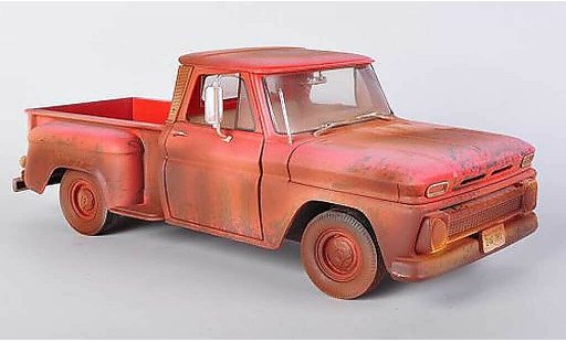 Chevrolet C-10 Pickup 1/18 Greenlight Stepside rood Twilight - Bella's Chevy Truck 1963 modelauto