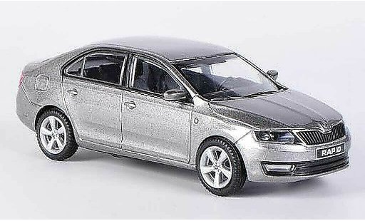 Skoda Rapid Base 1/43 Abrex grijs 2012 modelauto