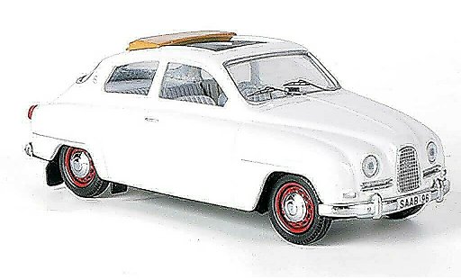 Saab 96 Base 1/43 Skandinavisk wit geoffnetes vouwdak 10 modelauto