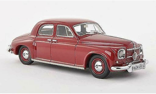 Rover P4 75 Base 1/43 Neo zwart-rood RHD limitee edition 300 piece 1949 modelauto