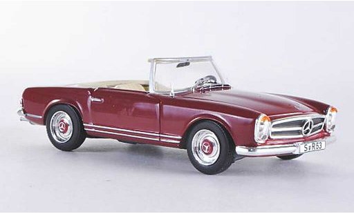 Mercedes 230 SL 1/43 WhiteBox (W113) rood 1963 modelauto