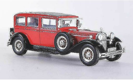 Mercedes 460 Base 1/43 WhiteBox Typ Nurburg (W08) rood/zwart 1929 modelauto