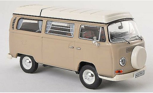 Volkswagen T2 A 1/43 Premium ClassiXXs Camping (neues toit rabattable Ersatzrad) grijs modelauto
