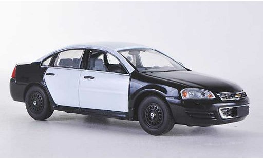 Chevrolet Impala police 1/43 First Response 2011 zwart/wit met Politie-Zubehor modelauto