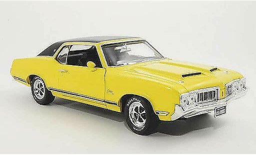 Oldsmobile Cutlass SX 1/18 Ertl geel/zwart 1970 modelauto
