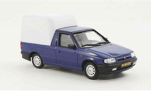 Skoda Felicia Pick-Up 1/43 Abrex blauw/wit 1996 modelauto