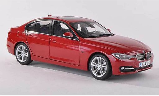 Bmw 330 berline 1/43 Paragon F30 zwart-rood modelauto
