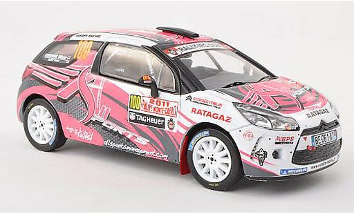 DS Automobiles DS3 R3 1/43 IXO No.100 Europe Racing Rally Monte Carlo 2011 D.Elena/O.Campana modelauto