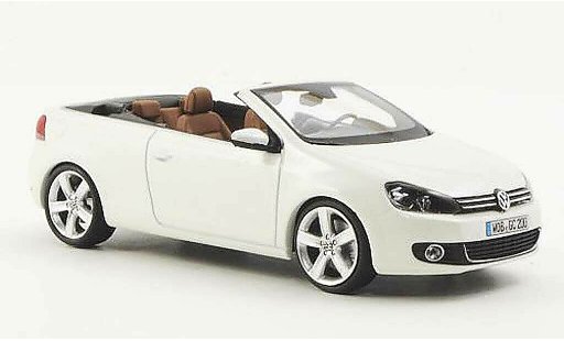 Volkswagen Golf Cabriolet 1/43 Schuco wit 2011 modelauto