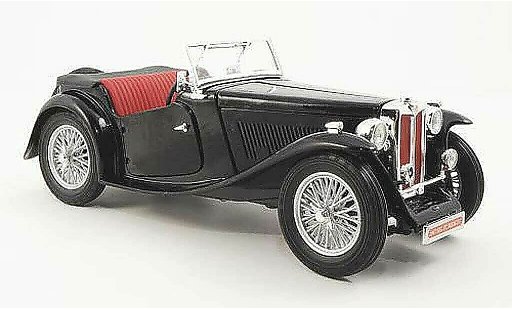 MG TC Base 1/18 Yat Ming Midget zwart RHD 1947 modelauto