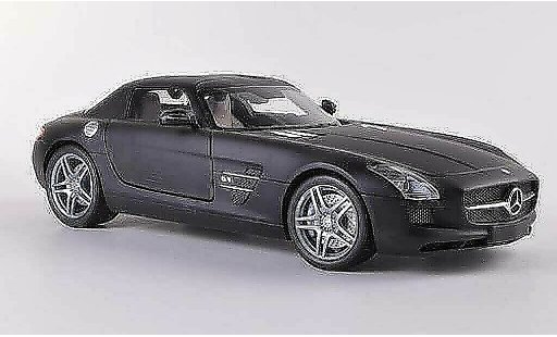 Mercedes SLS Coupe 1/18 Minichamps AMG (C197) matzwart 2010 modelauto