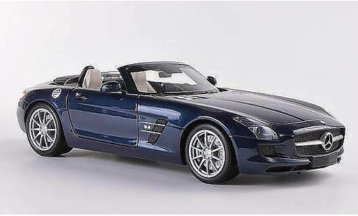 Mercedes SLS Roadster 1/18 Minichamps AMG blauw 2011 modelauto