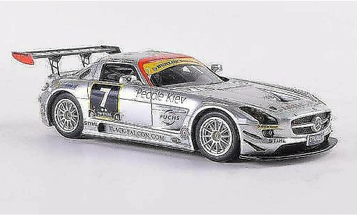 Mercedes SLS GT3 1/43 Minichamps AMG No.7 Team zwart Falcon 24h Dubai 2011 Jager/Seyffarth/Heyer/Breslin modelauto