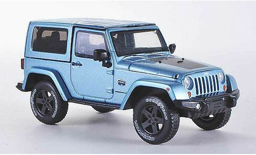 Jeep Wrangler Base 1/43 Greenlight Arctic Special Hardtopblauw 2012 modelauto