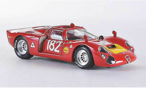 Alfa Romeo 33.2 spyder 1/43 Best 1968 Spider Targa Florio No.182 Baghetti/Biscaldi modelauto