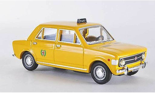 Fiat 128 Berlina 1/43 Rio 4 turig Taxi Giallo Milano 1971 modelauto