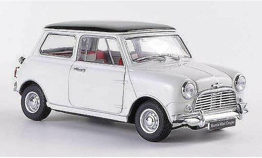 Austin Mini cooper s 1/18 Kyosho MkI 1275S wit/zwart RHD modelauto