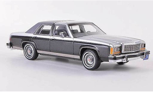 Ford LTD 1973 1/43 Matrix Crown Victoria grijs/antraciet/matgrijs modelauto