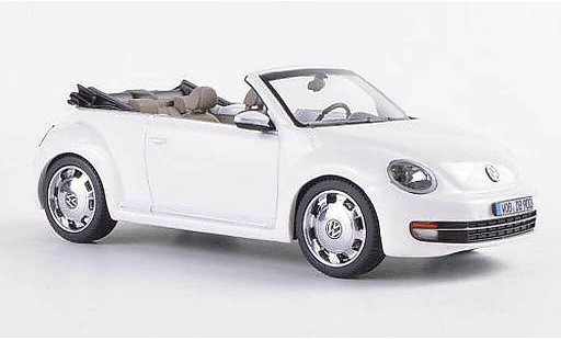 Volkswagen Beetle Cabriolet 1/43 Schuco wit 2012 modelauto