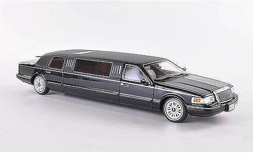 Lincoln Town Car 1997 1/43 GLM Sedan zwart/matzwart modelauto