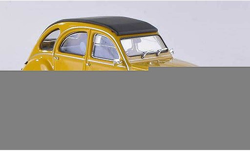 Citroen 2CV Berline 1/43 Minichamps zwart-geel 1980 modelauto