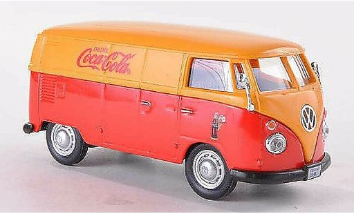 Volkswagen T1 B 1/43 Motor City Classics bestelwagen Coca-Cola rood/geel 1962 modelauto