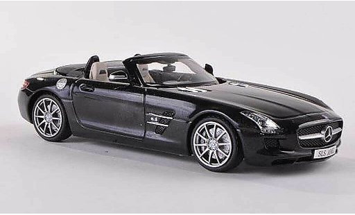 Mercedes SLS Roadster 1/43 Schuco AMG zwart modelauto