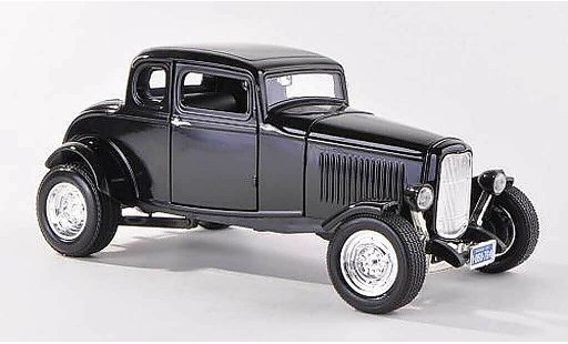 Ford 1932 Five Window Coupe 1/18 Motormax zwart modelauto